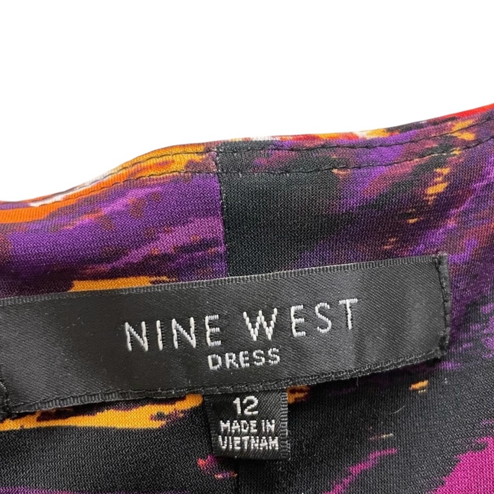 Nine West Muticolored A-line Dress. Size 12. - Picture 3 of 3